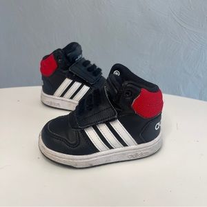 Adidas Black Red White High Top - Basketball Shoes Sneakers - DB1489 - Kids 5K